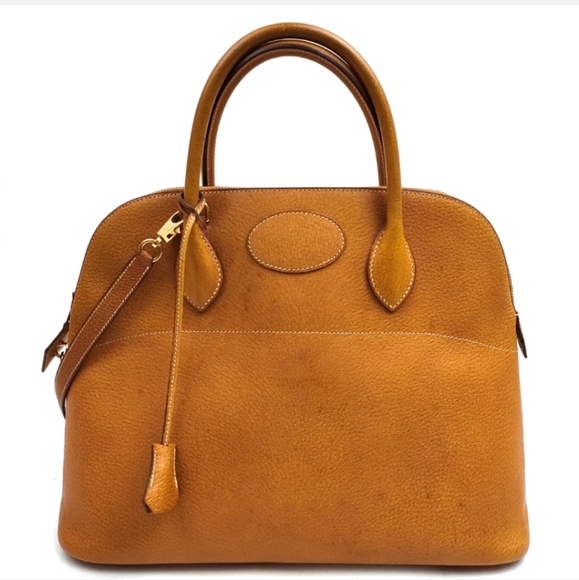 Hermes Hand Bag Bolide 37 Light Brown Leather - Picture 1 of 9